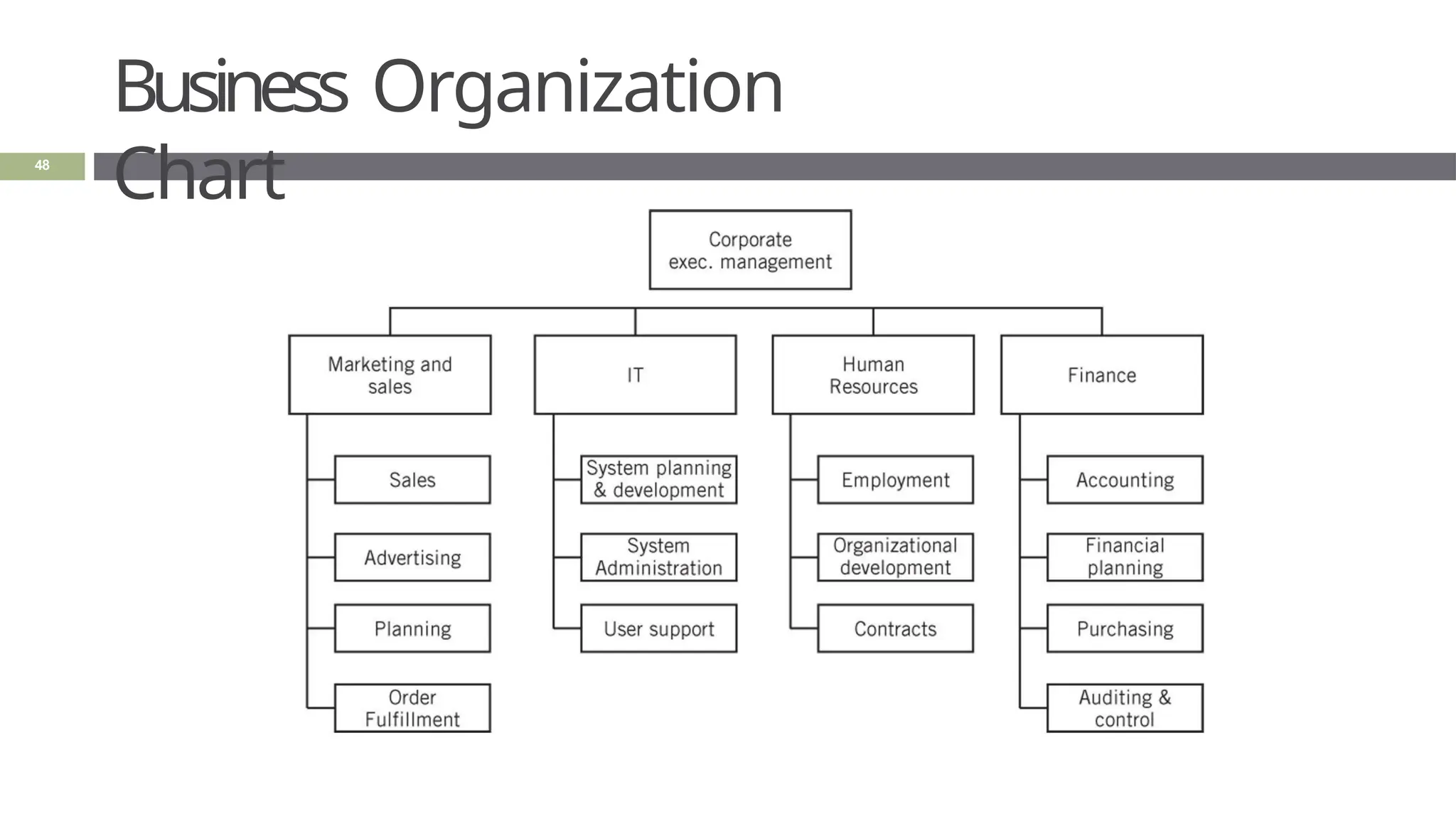 Business Organization
Chart
48
 