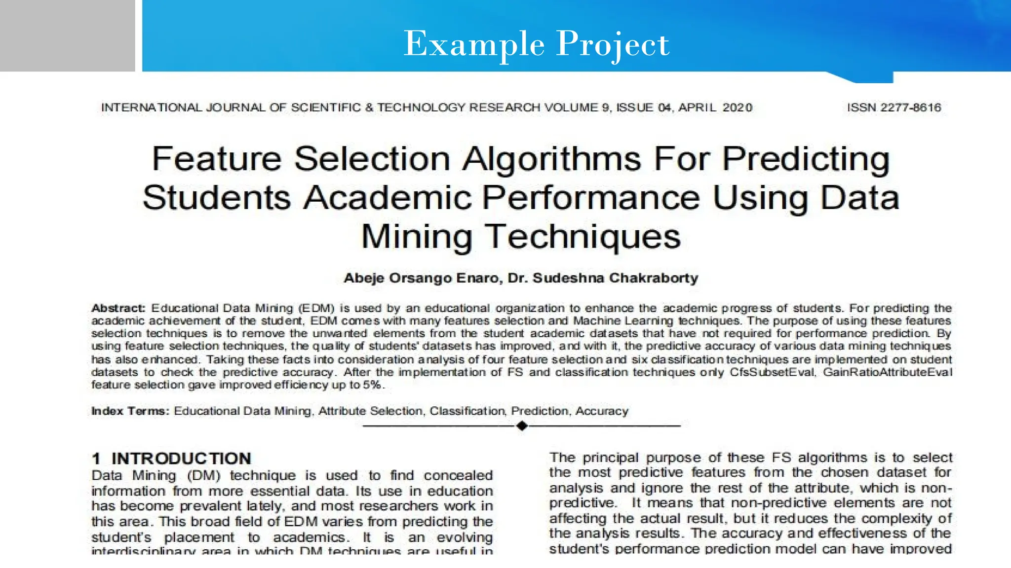 Example Project
 