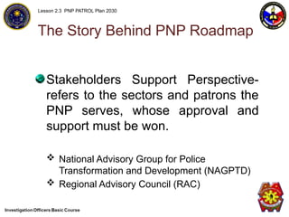 Patrol Plan 2030 for the Investigation Officers Course | PPTX