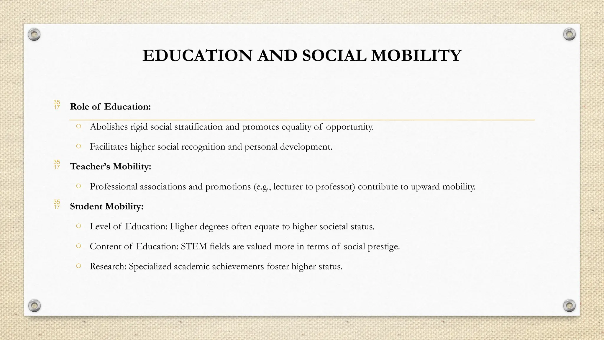 Social Mobility- Meaning, Forms and Factors | PPTX