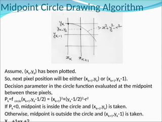 2.Line,circle drawing.ppt line circlw drawing algorith | PPT