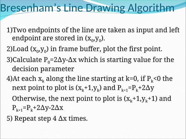 2.Line,circle drawing.ppt line circlw drawing algorith | PPT