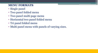 2. Types of Menu of food and beverage.pptx