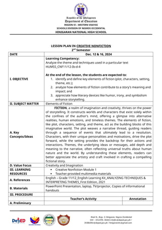 2.-Elements-of-Fiction.docx for Grade 12 | DOCX