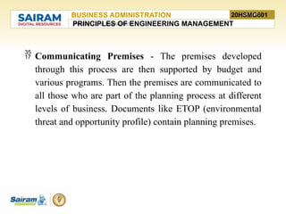 Policies and Planning premises - Principles of Management | PPTX