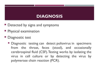 Polio Test polio educational presentation for medical | PPTX