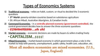 economics past and present factors and goals | PPT