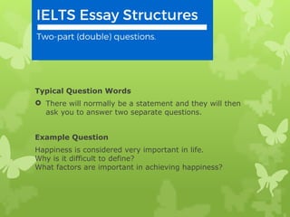 Question Types Writing Task 2 IELTS writing task 2 types academic module | PPTX