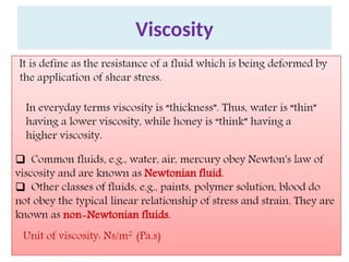 Viscosity
 