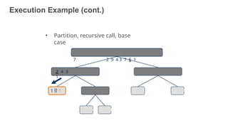 Execution Example (cont.)
2 4 3
1
1  1
9 4
• Partition, recursive call, base
case
7 2 9 4 3 7 6 1
8
51
 