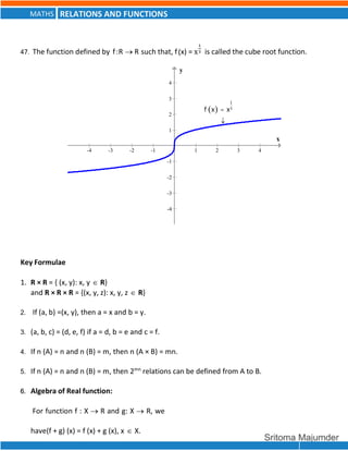 CBSE - Grade 11 - Mathematics - Ch 2 - Relations And Functions - Notes ...