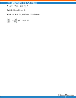 CBSE - Grade 11 - Mathematics - Ch 2 - Relations And Functions - Notes ...