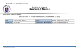 2. Enclosure No. 12 PD Program Workplace Application Plan Template2 ...