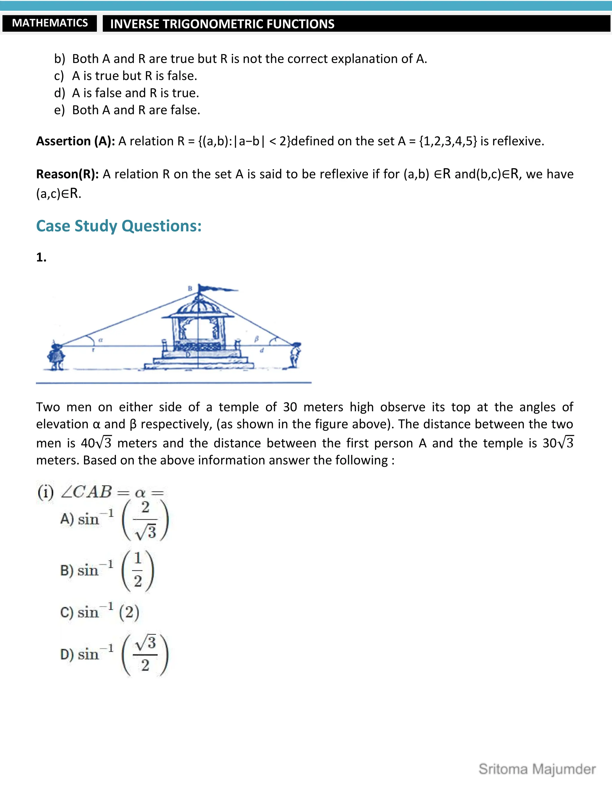 CBSE - Grade 12 - Mathematics - Ch 12- Inverse Trigonometric Functions ...