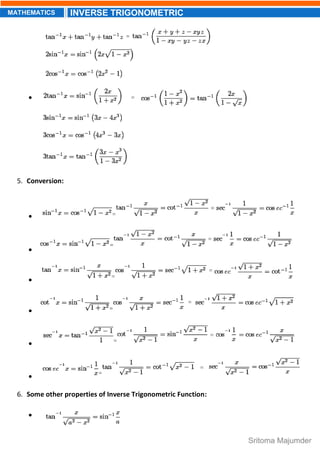 CBSE - Grade 12 - Mathematics - Ch 12- Inverse Trigonometric Functions ...
