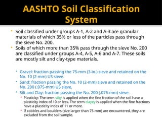 Soil Classification of Soils. ASSHTO USC | PPTX