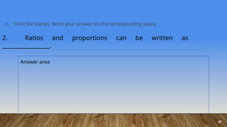 Proportion Slides Presentation on proportion - mathematics | PPTX