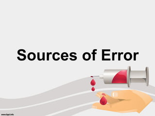 Sources of Error
 
