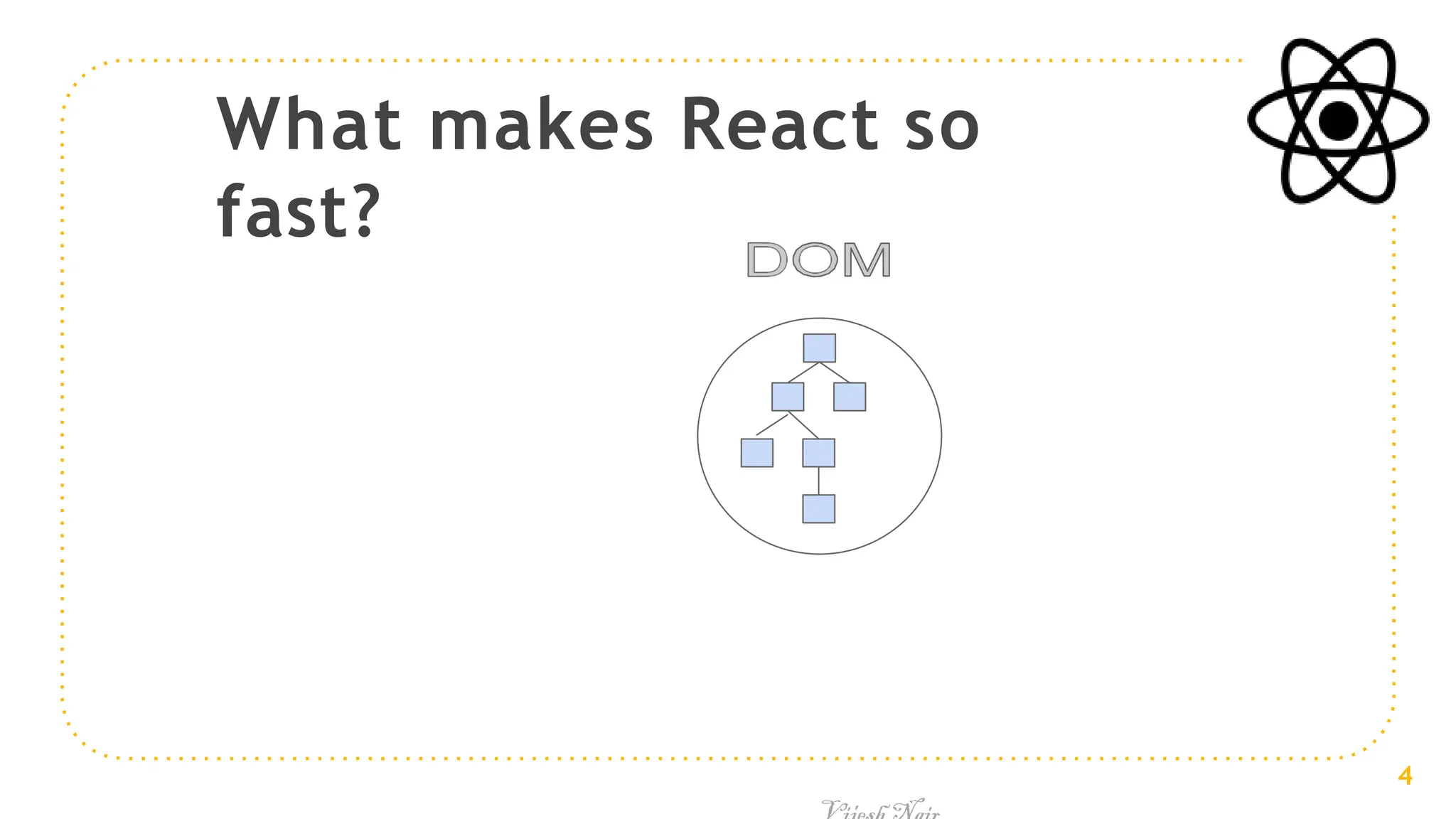 What makes React so
fast?
4
 