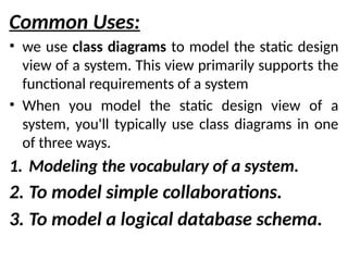 class diagrams in unified modeling language | PPTX