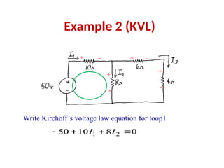 KVL KCL ppt electrical electronics eee tiet | PPTX