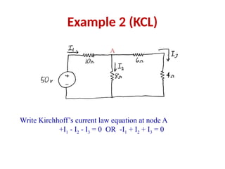 KVL KCL ppt electrical electronics eee tiet | PPTX