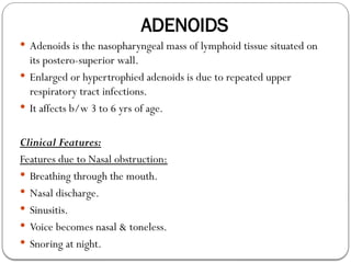 2. DISEASES OF ADENOIDS & TONSILS POWERPOINT PRESENTATION | PPTX
