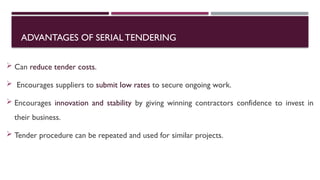 TENDERING PROCESS, TYPES OF TENDERS, TENDER DOCUMENT | PPTX