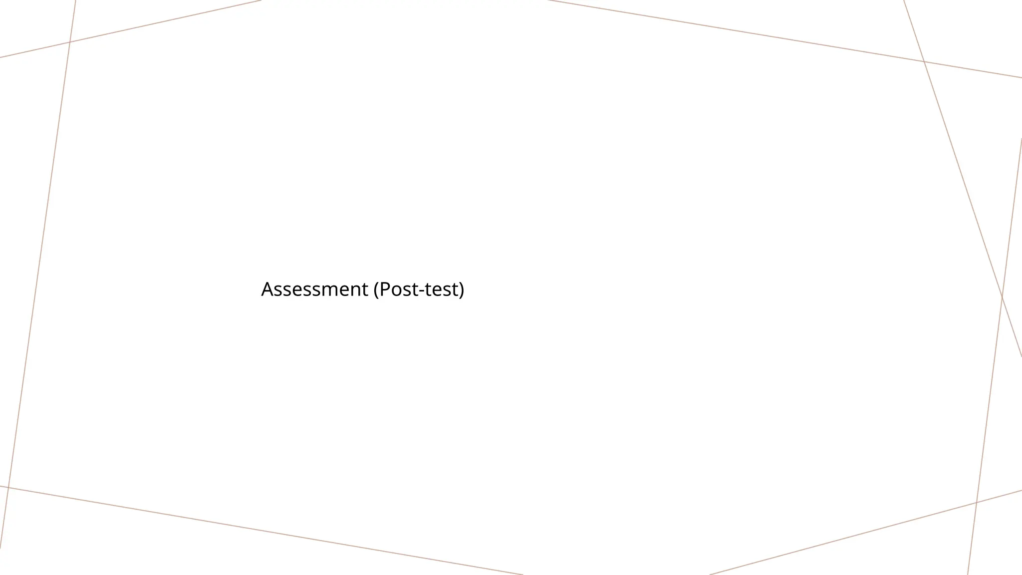 Assessment (Post-test)
 