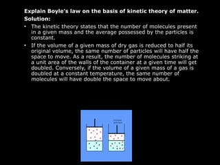 Boyle Particle gas laws grade 9 icse chemistry numericals | PPT