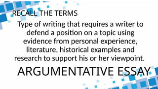 2.2 KEY STRUCTURAL ELEMENT OF ARGUMENTATIVE ESSAY (1).pptx