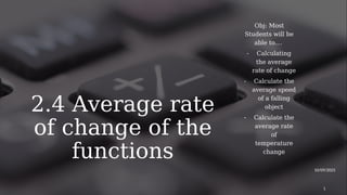 2.4 Average rate of change of the function PPT.pptx