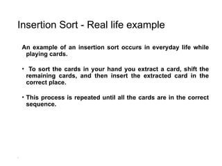 2.3 INSERTION SORT and its analysis of case | PPTX