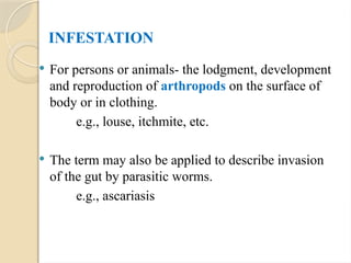 Infested Means 2. DEFINITIONS OF INFECTIOUS DISEASE EPIDEMIOLOGY.pptx