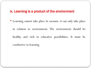 2.Basic principles of learning - presentation | PPTX