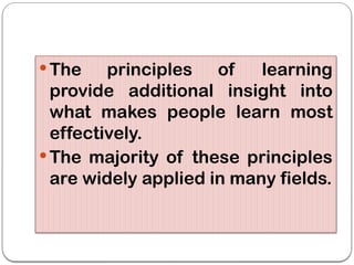 2.Basic principles of learning - presentation | PPTX