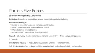 Industry Analysis with the help of Porter's Five Forces | PPTX