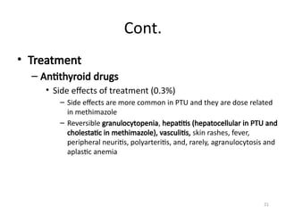 Ptu Rash Benign thyroid disorder. Diagnosis and management | PPTX