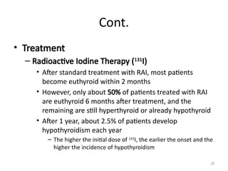 Benign thyroid disorder. Diagnosis and management | PPTX
