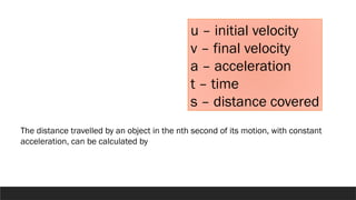 2. Motion in Straight Line cbse class 11` physics | PPTX