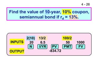 BOND VALUATION CALCULATION - FINANCIAL MANAGEMENT | PDF