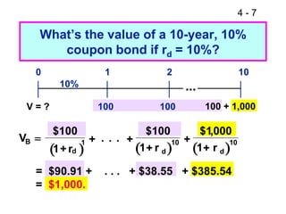 BOND VALUATION CALCULATION - FINANCIAL MANAGEMENT | PDF