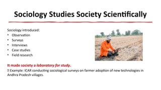 Importance of Sociology & Rural Sociology | PPTX