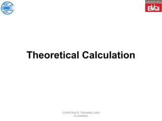 CORPORATE TRAINING AND
PLANNING
Theoretical Calculation
 