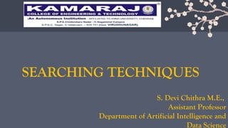 Searching Techniques in Data Structures and Algorithms | PPTX