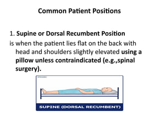 2.position IN BASIC PATIENT CARE in hosp | PPTX