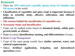 Vegetable Domain Classification 2. Classification of vegetable and spice crops.pptx