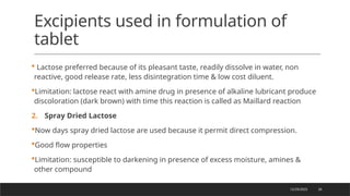 Tablet Reaction Industrial Pharmacy Unit II Tablet and liquid orals | PPTX