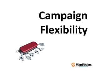 Campaign
Flexibility
 
