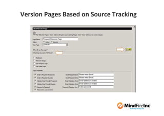 Version Pages Based on Source Tracking
 